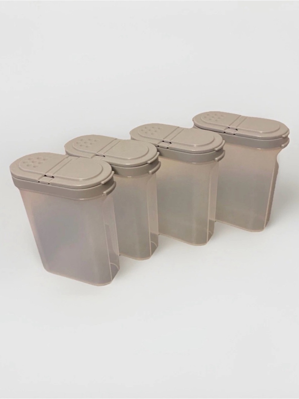 Tupperware Large Spice Shakers Seals in Grey